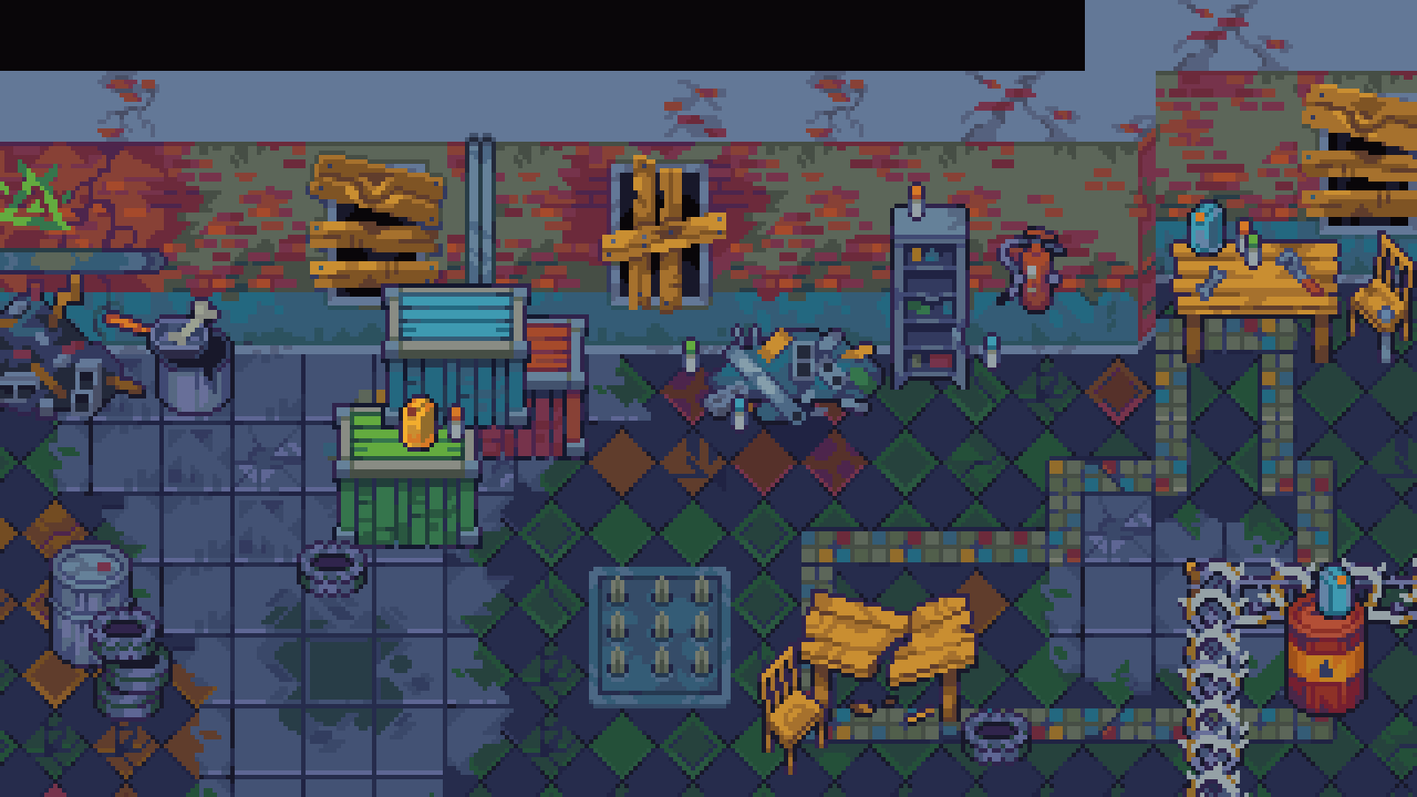 Pixel art tiled location