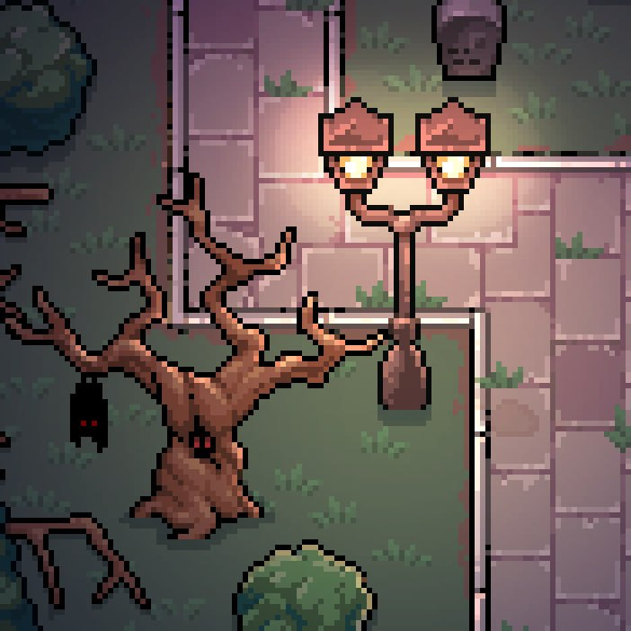 Pixel art Haloween mansion